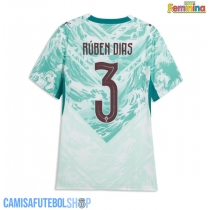 Camisa de time de futebol Portugal Ruben Dias #3 Replicas 2º Equipamento Feminina Mundo 2026 Manga Curta